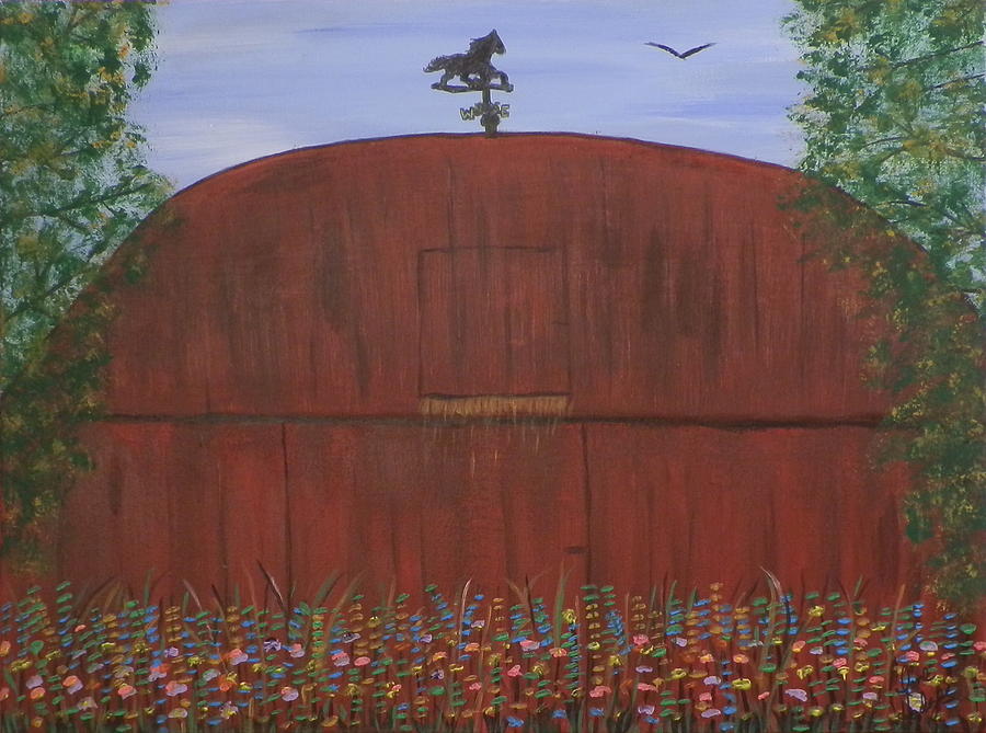 The Barn Painting by Ione Hedges