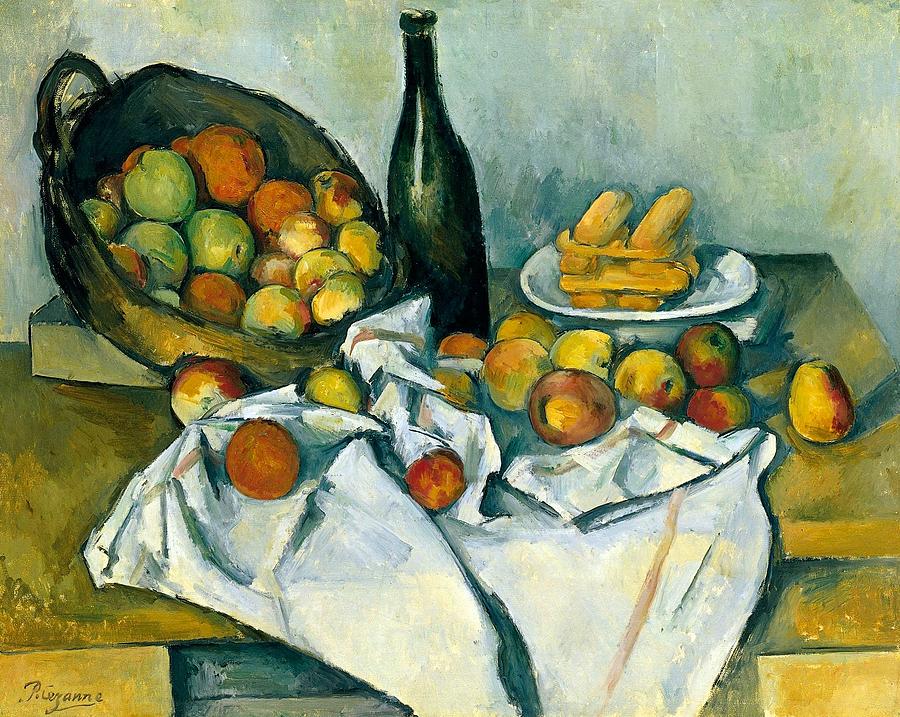 The Basket of Apples Painting by Paul Cezanne