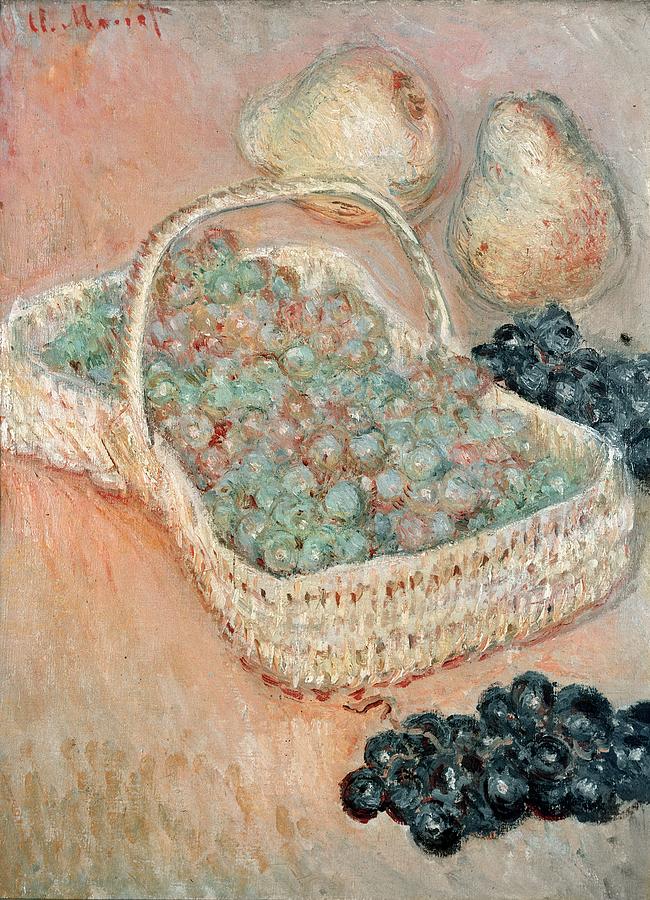 Claude Monet Painting - The Basket Of Grapes, 1884 by Claude Monet