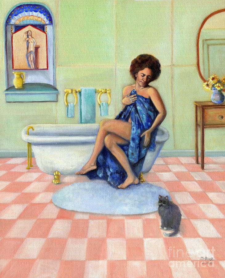 Portrait Painting - The Bath by Marlene Book