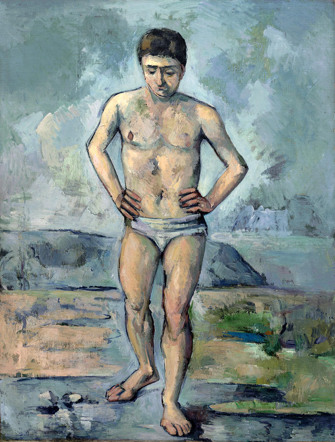The Bather Painting by Paul Cezanne