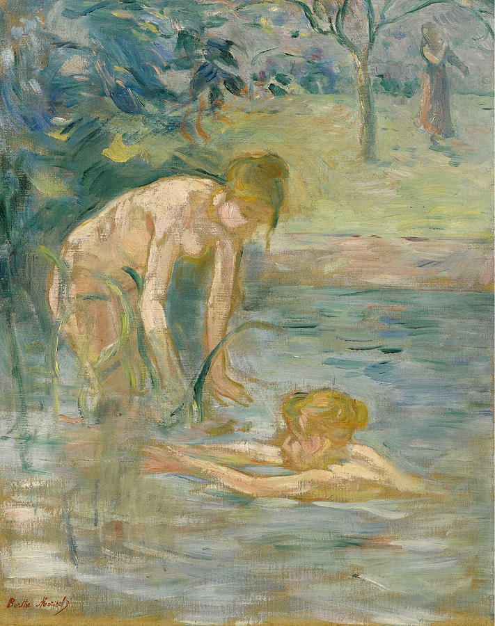 Berthe Morisot Painting - The Bathers by Berthe Morisot