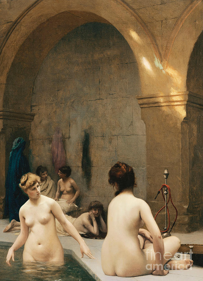 The Bathers Painting by Jean Leon Gerome