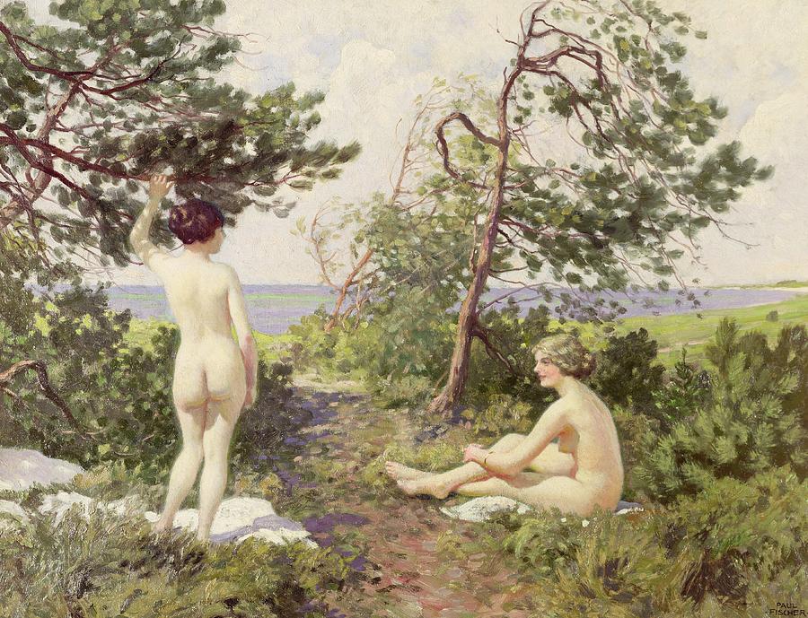 The Bathers Painting by Paul Fischer