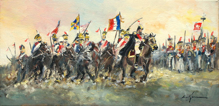Horse Painting - The Battle of Austerlitz by Luke Karcz