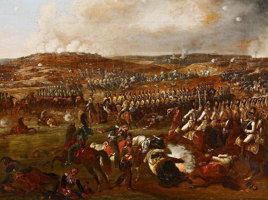 The Battle of Borodino at the Moskva River on 7 September 1812  Painting by Albrecht Adam