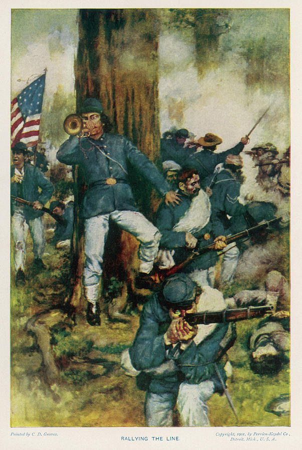 The Battle Of Chickamauga Drawing By Mary Evans Picture Library - Fine ...