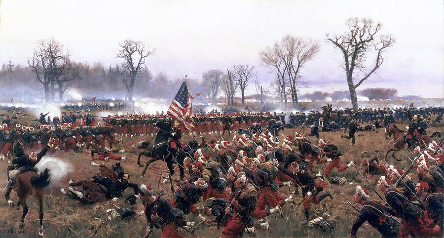 The Battle of Fredericksburg Painting by Carl Rochling