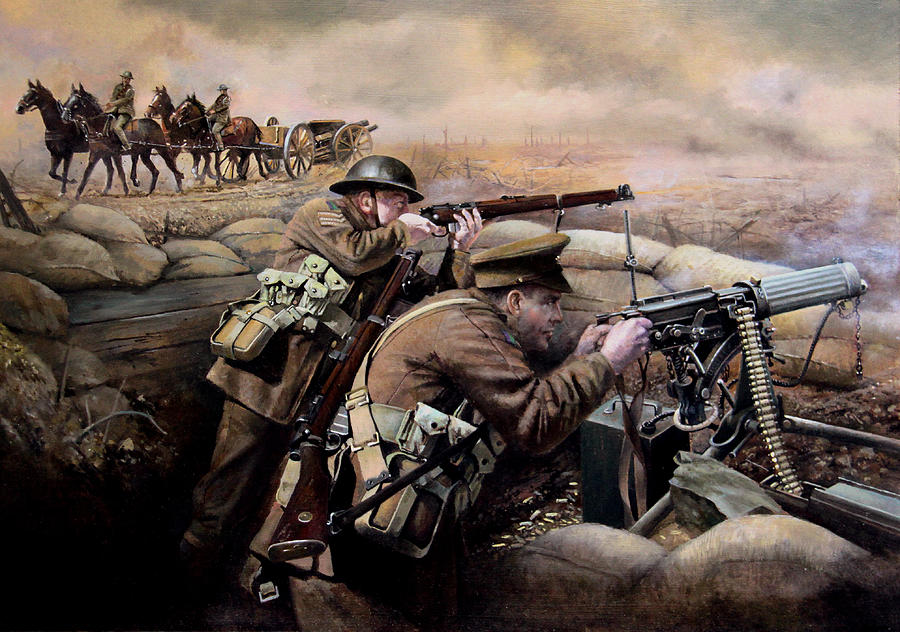the battle of Fromelles Painting by Chris Collingwood