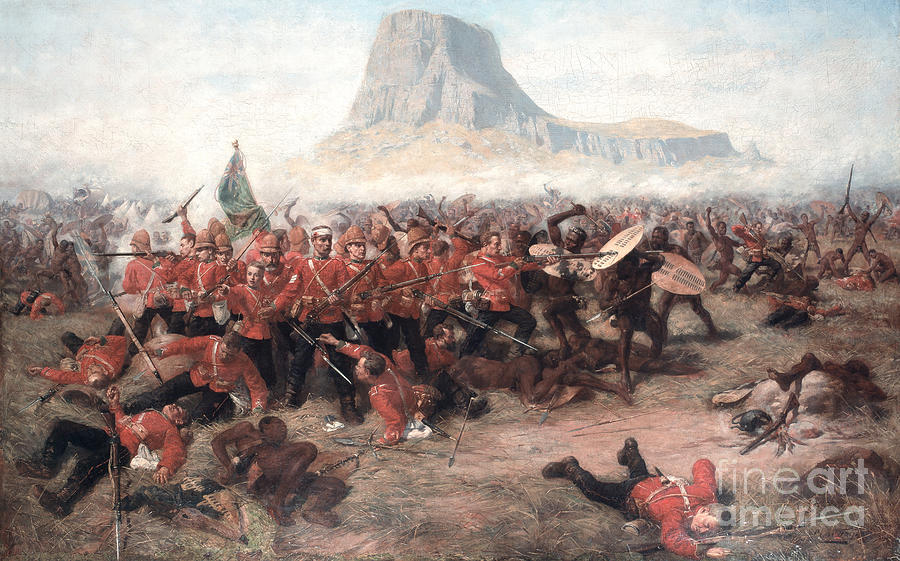 South Africa Painting - The Battle Of Isandlwana The Last Stand by Charles Edwin Fripp