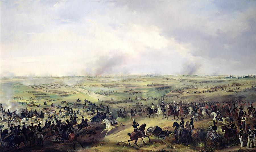 The Battle Of Leipzig, 16-19 October 1813 Oil On Canvas Photograph by Alexander Ivanovich Sauerweid