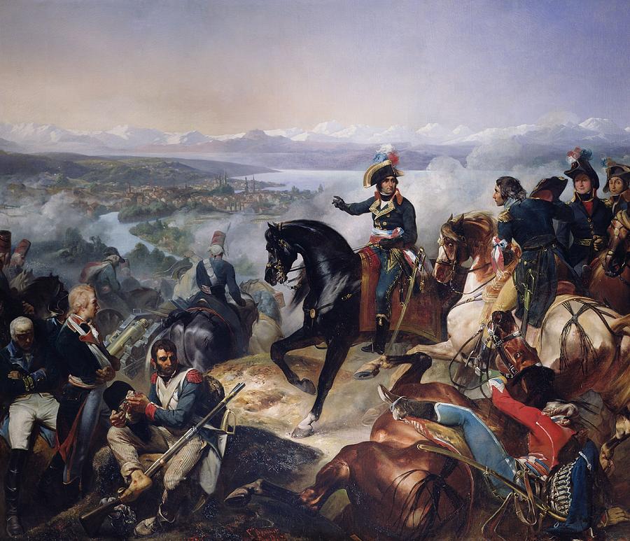 The Battle Of Zurich, 25th September 1799, 1837 Oil On Canvas Photograph by Francois Bouchot