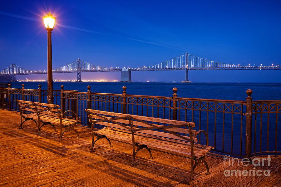 The Bay Bridge in San Francisco Seen From Pier 5 Photograph by Mel Ashar