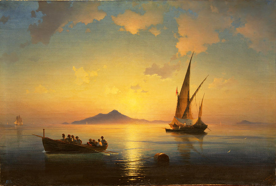 The Bay of Naples Painting by Ivan Konstantinovich Aivazovsky