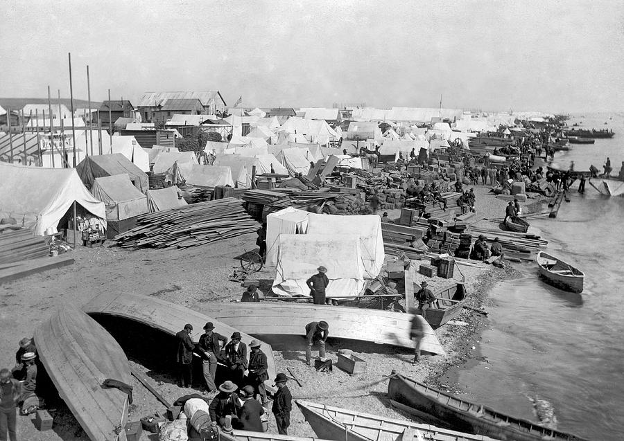1890's Photograph - The Beach At Nome, Alaska, by Underwood Archives 1890's Photograph - The Beach At Nome, Alaska, by Underwood Archives