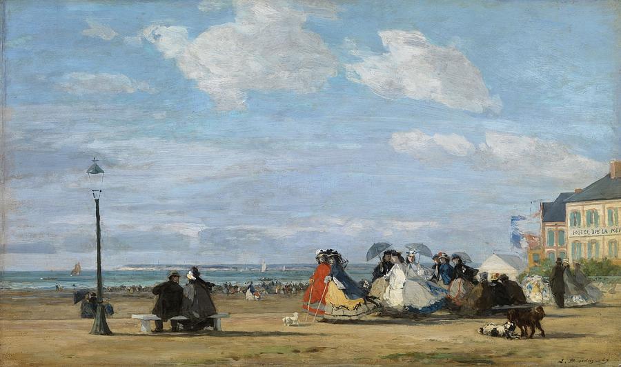 The Beach at Trouville Painting by Celestial Images