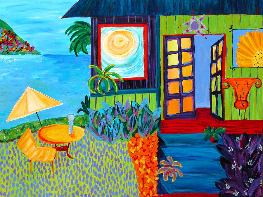 The Beach House Painting by Beth Cooper - Fine Art America