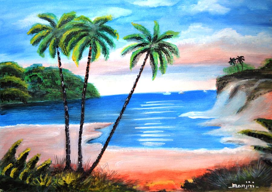 The beach Painting by Manjiri Kanvinde