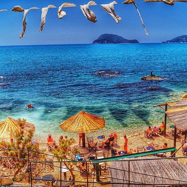 Summer Photograph - The Beach On Cameo  Island In Zakynthos by Alistair Ford