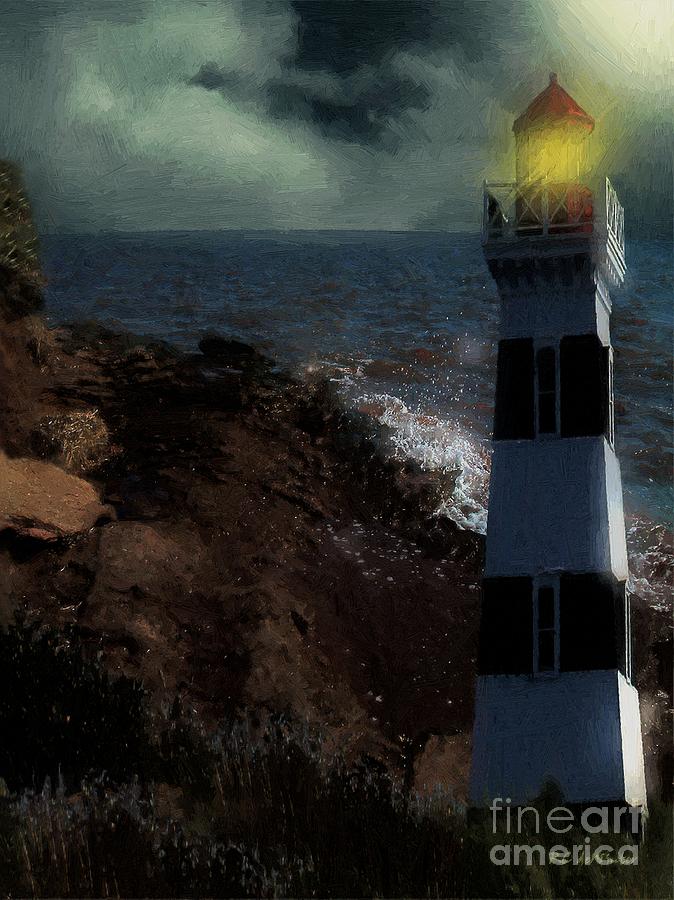 The Beacon Painting by RC DeWinter