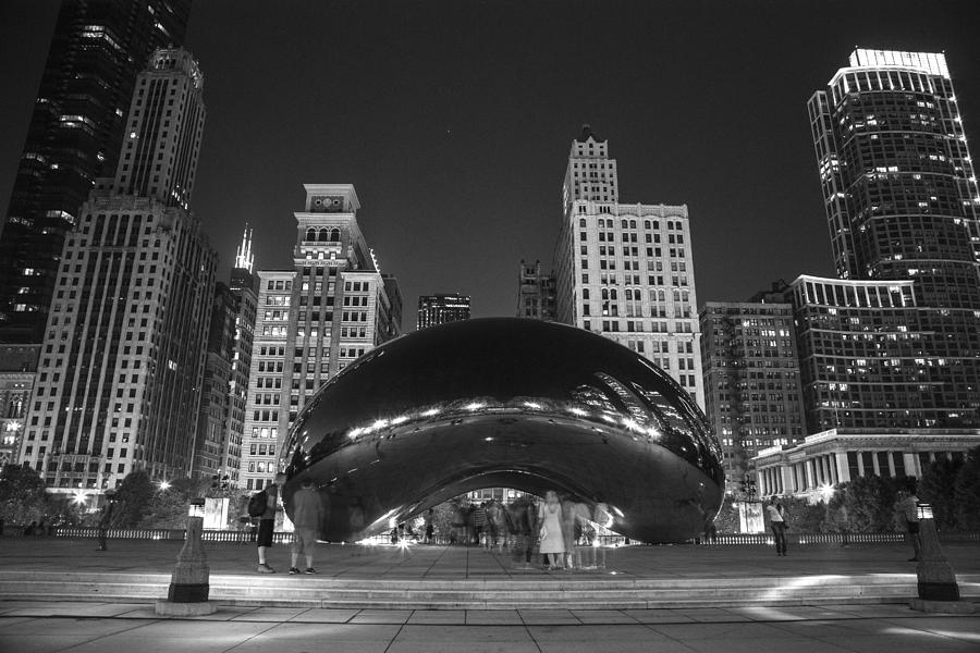 The Bean in Chicago BW Photograph by John McGraw