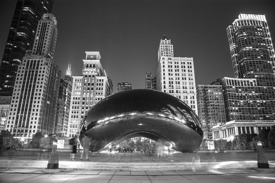 The Bean in Chicago in Black and White Photograph by John McGraw