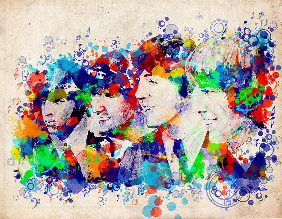 The Beatles Painting - The Beatles 7 by Bekim M