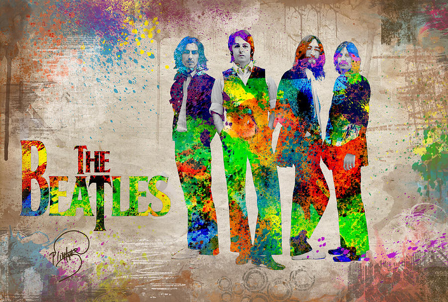 The Beatles Digital Art by Patricia Lintner