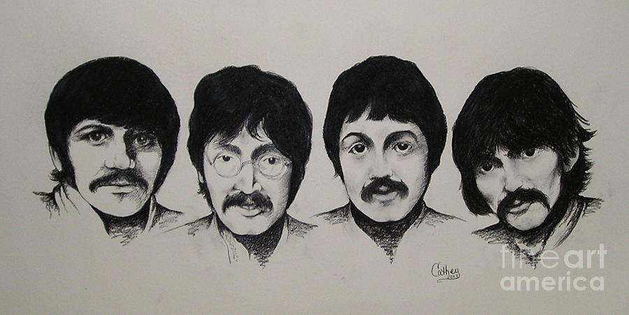 The Beatles Drawing by Catherine Howley