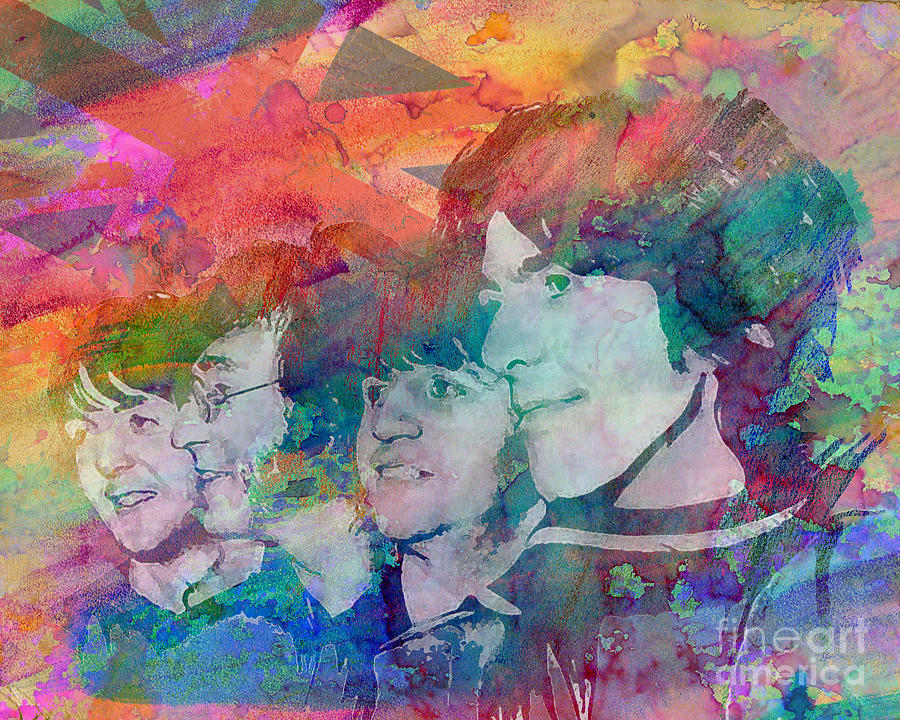 The Beatles Original Painting Print Painting by Ryan Rock Artist - Fine ...