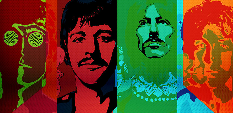 The Beatles psychedelic  Photograph by J C