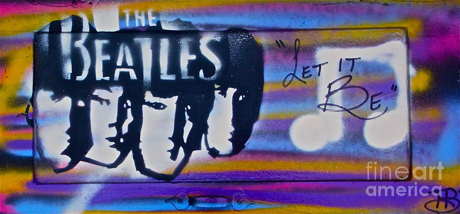 John Lennon Painting - The Beatles Purple by Tony B Conscious