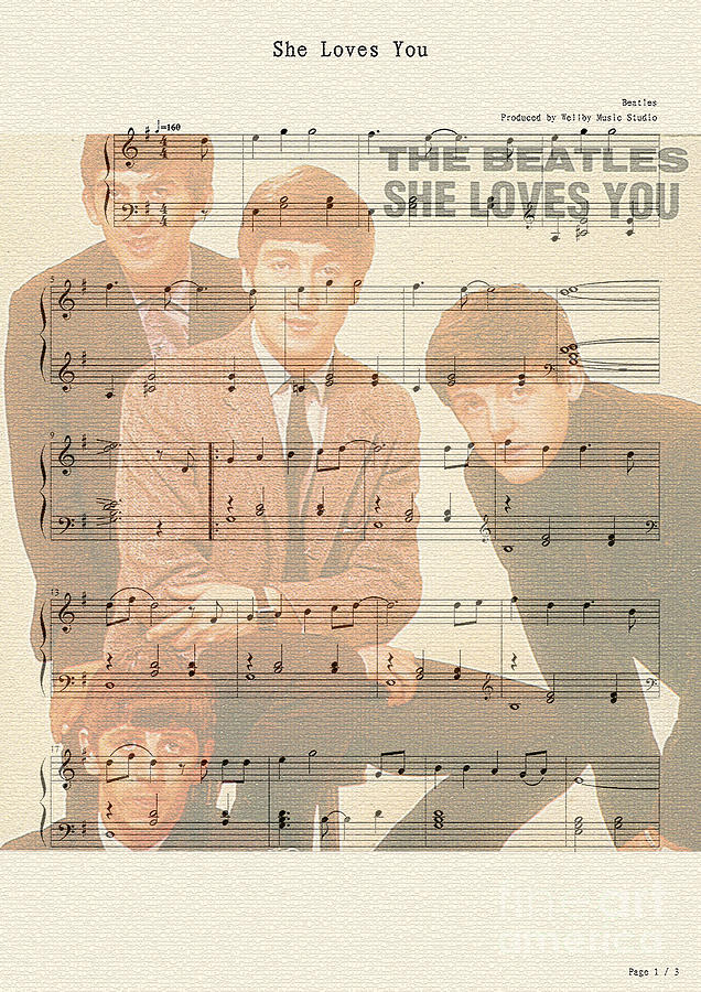 The Beatles She Loves You Digital Art by Marvin Blaine