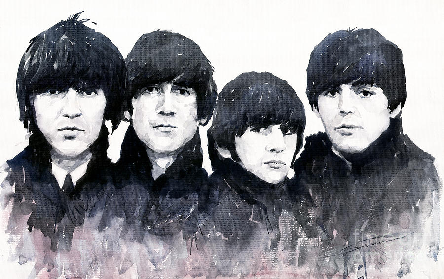 The Beatles Painting - The Beatles by Yuriy Shevchuk