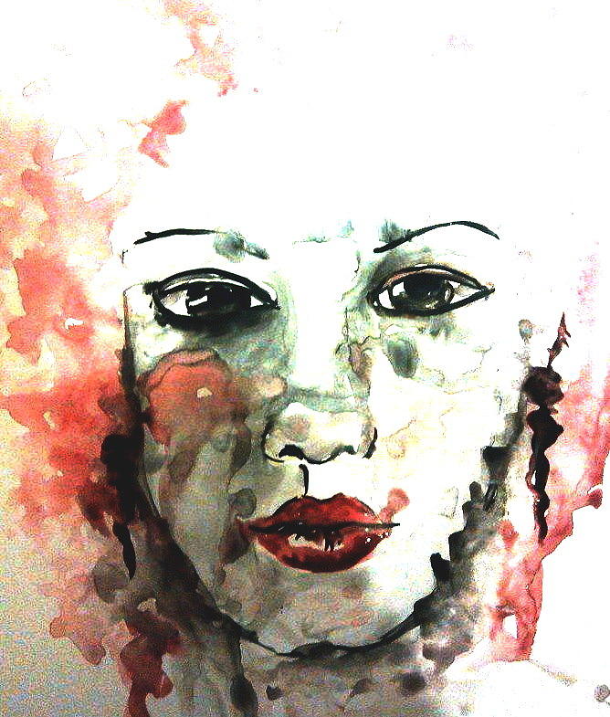 The beautiful face Painting by Farfallina Art -Gabriela Dinca-