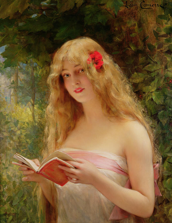 Flower Painting - The Beautiful Reader by Leon Francois Comerre
