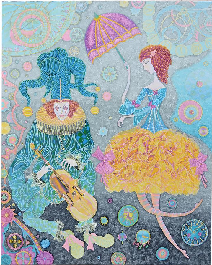 The Beauty and the Clown Painting by Dinara Guliyeva - Fine Art America
