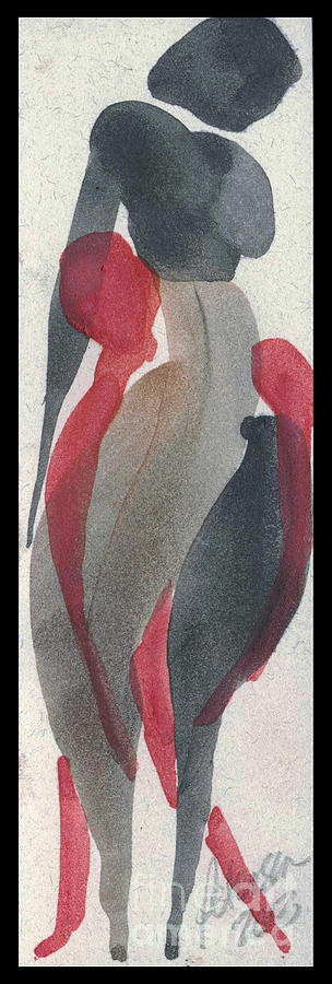 The Beauty of a Womans Curves. Entwined Figures Series No. 19. 2013 Painting by Cathy Peterson 