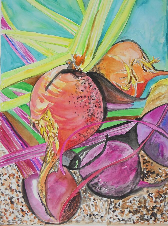 The Beauty of Beets Painting by Esther Newman-Cohen