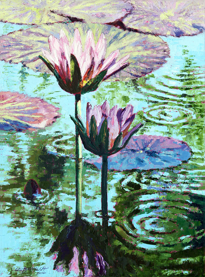 The Beauty of the Lilies Painting by John Lautermilch
