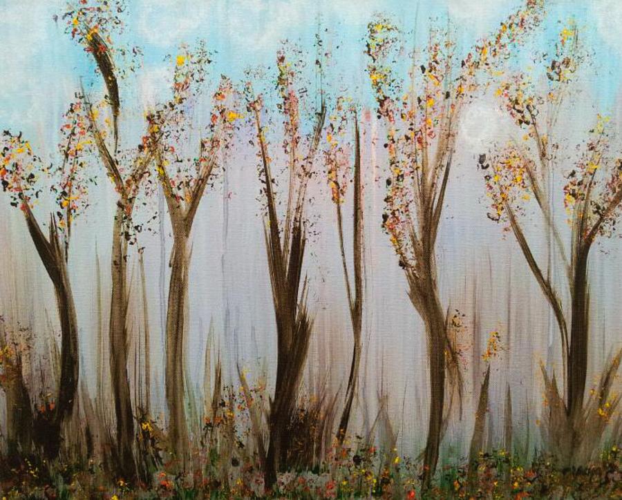 Tree Painting - The Beauty of Trees in the Fall by Tina Vaughn