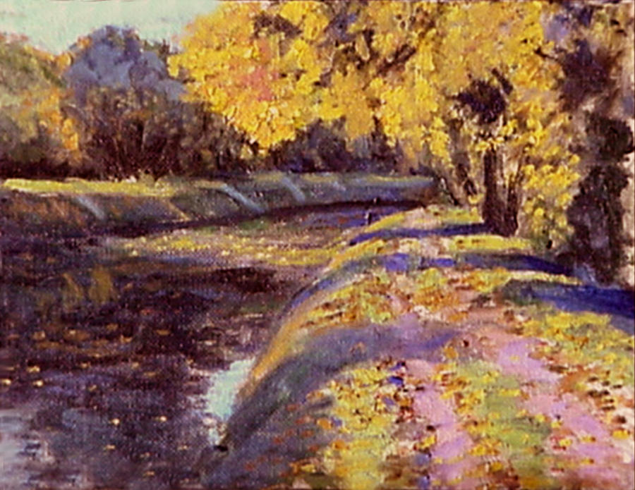 The Bend of the Towpath Painting by David Zimmerman - Fine Art America