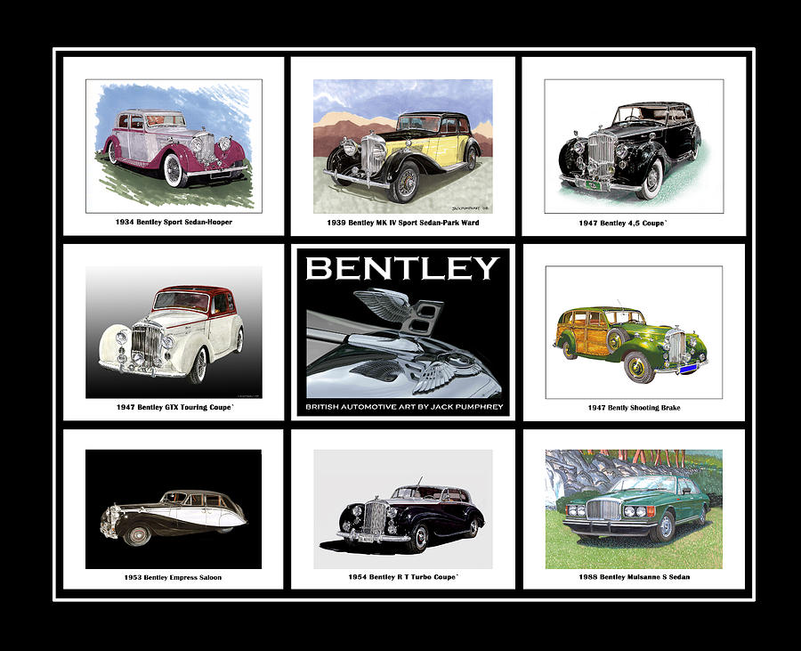  Poster of Classic Bentleys Painting by Jack Pumphrey