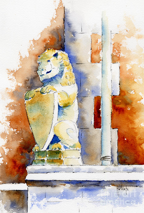 The Bessborough Lion Painting by Pat Katz