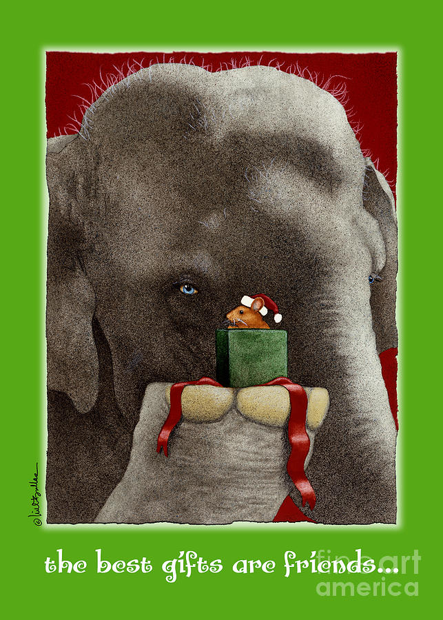 Christmas Painting - The Best Gifts Are Friends... by Will Bullas