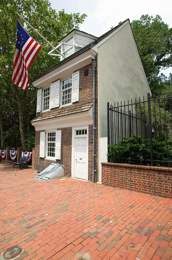The Betsy Ross House on East Third Street, Philadelphia, Pennsylvania, where Betsy Ross created first American flag in 1778 Photograph by VisionsofAmerica/Joe Sohm