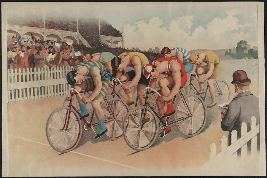 The Bicycle Race 1895 Photograph by Bill Cannon