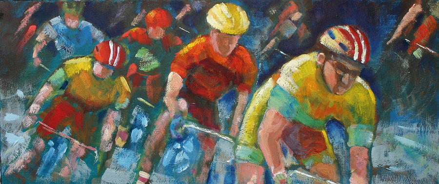 The Bicycle Race Painting by Carol Jo Smidt