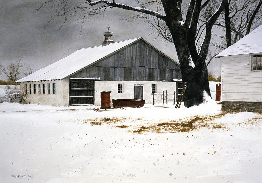 The Big Barn Painting by Tom Wooldridge