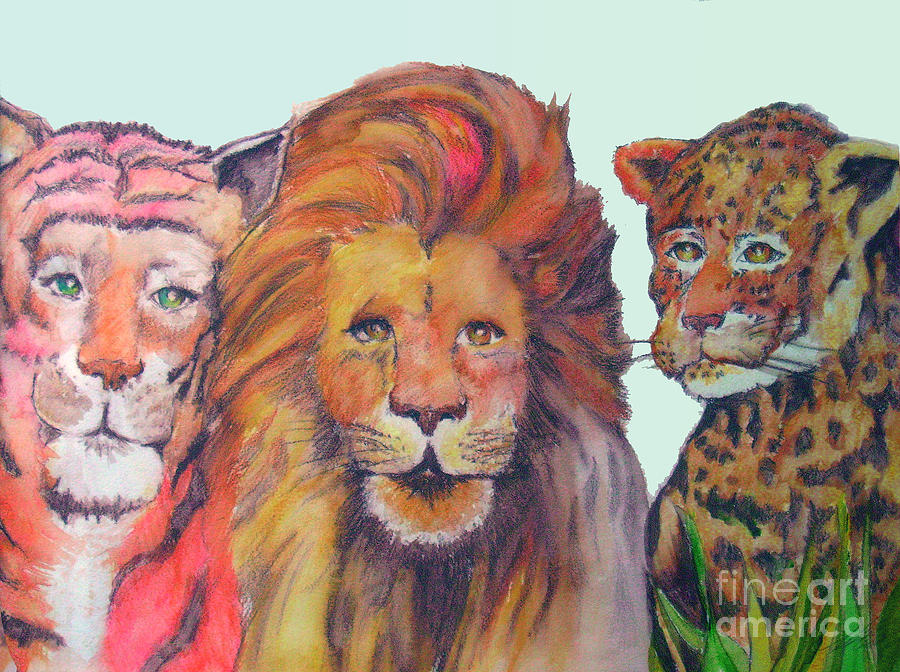 The Big Cats Painting by Michael D - Fine Art America